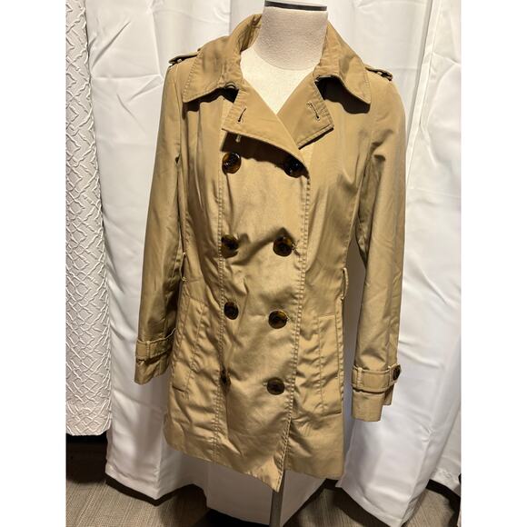 Calvin Klein Wind and Rain Resistant Hooded Trench Size M Petite - Picture 1 of 9